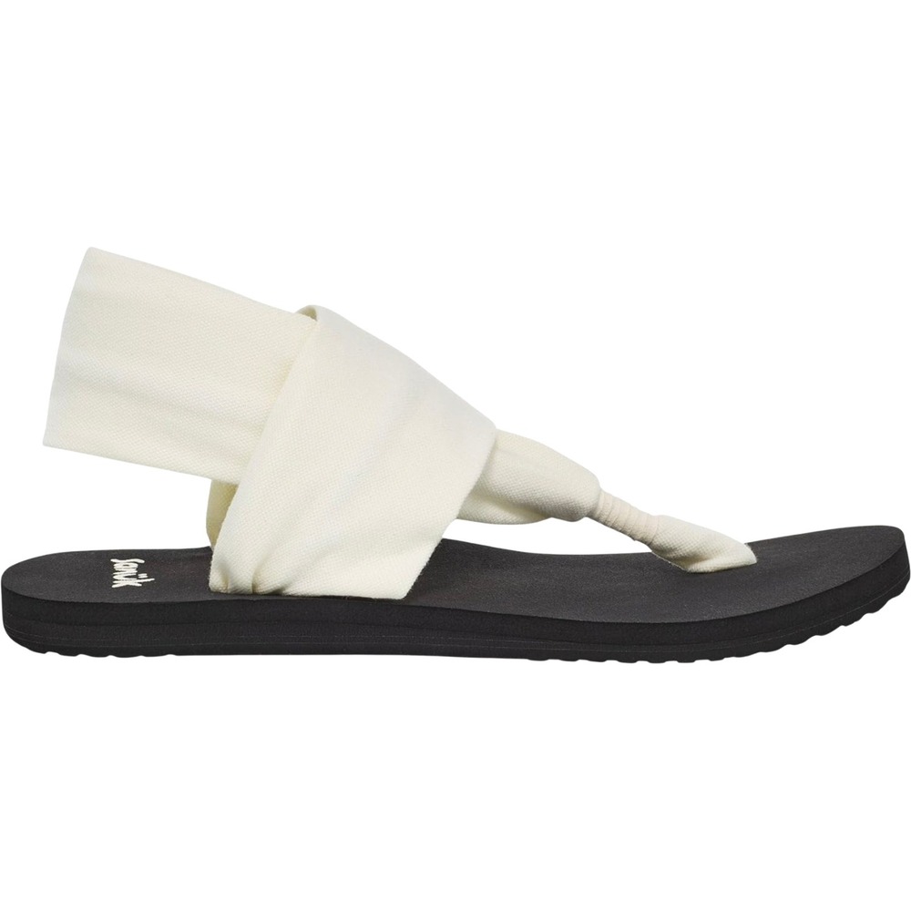 Sanuk Sling Sandals / Flip-Flops - NWT Womens 9 Off White / Black - #48311-A8 - Picture 2 of 2